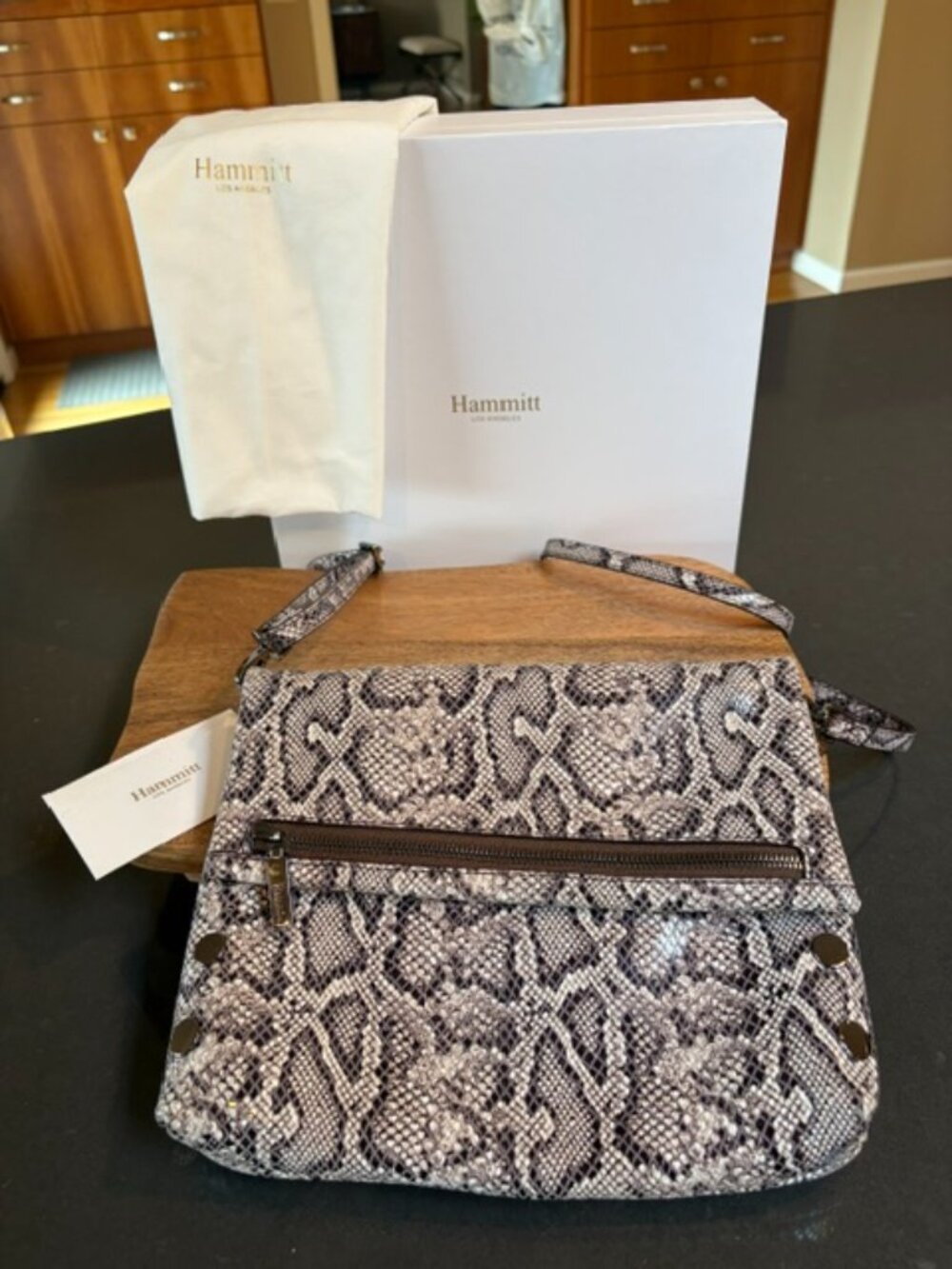 HAMMITT VIP MEDIUM SNAKE GUNMETAL - Picture 15 of 15